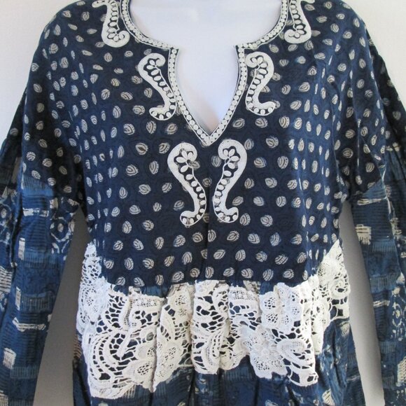 Saachi Embroidered Printed Cotton Top – Boho Elegance Meets Everyday Comfort - Picture 4 of 9